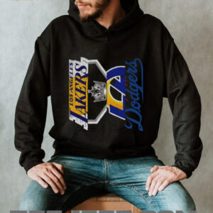Los Angeles Teams Dodgers Kings Lakers and Rams logo shirt