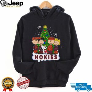Snoopy and Friends Virginia Tech Hokies Christmas Shirt