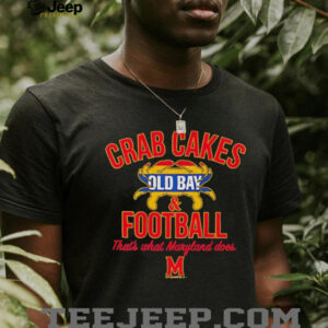 Maryland Terrapins Crab Cakes and Old Bay and football shirt