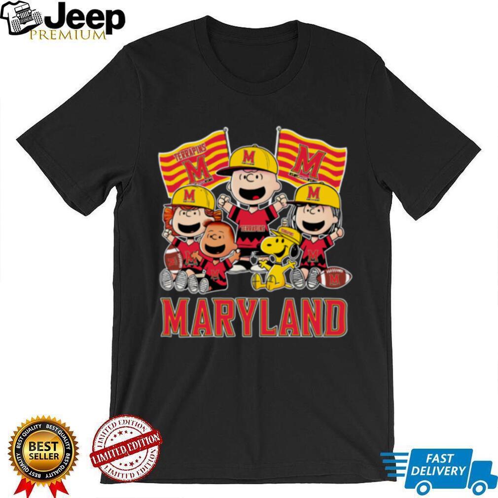 Maryland Terrapins Shop Snoopy Charlie Brown And Friends Terrapins Flags T Shirt Maryland Terrapins Shop Snoopy Charlie Brown And Friends Terrapins Flags T Shirt