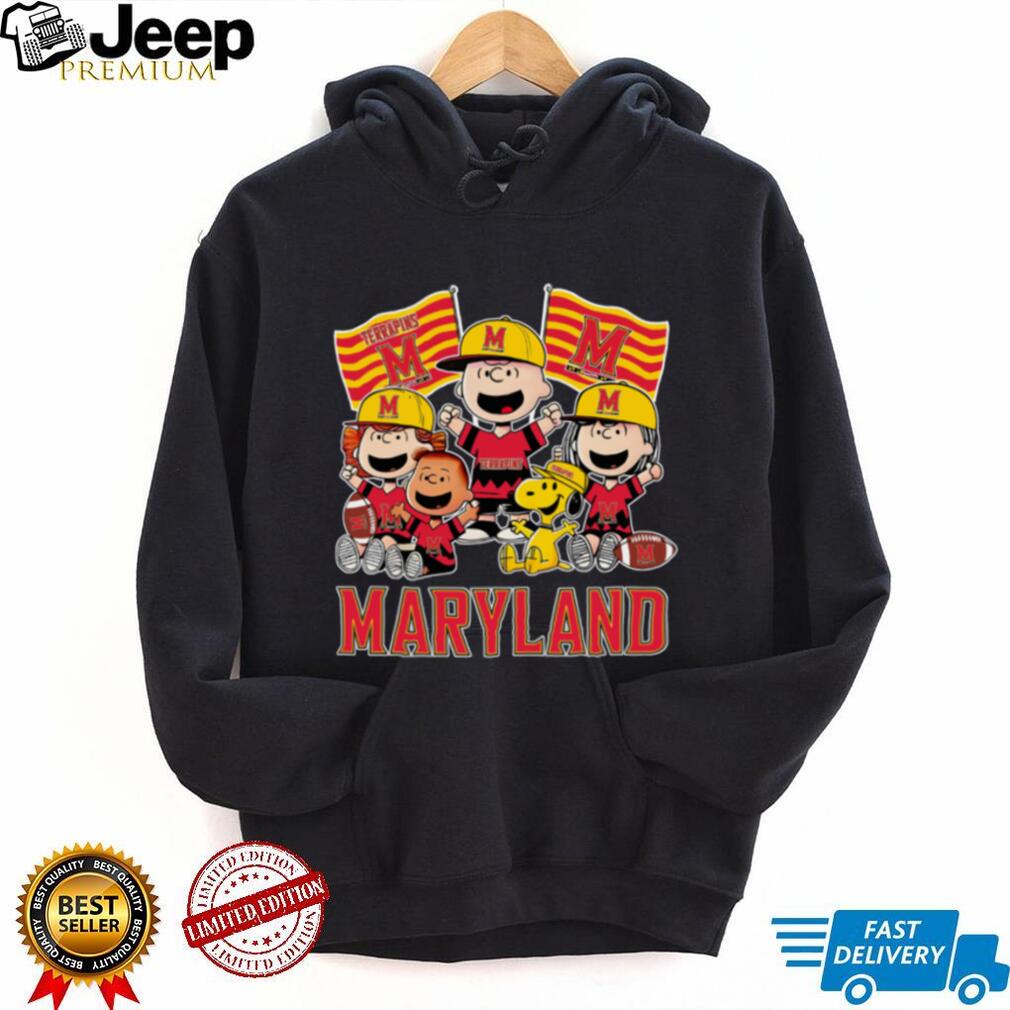 Maryland Terrapins Shop Snoopy Charlie Brown And Friends Terrapins Flags T Shirt Maryland Terrapins Shop Snoopy Charlie Brown And Friends Terrapins Flags T Shirt