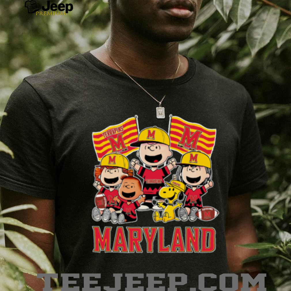 Maryland Terrapins Shop Snoopy Charlie Brown And Friends Terrapins Flags T Shirt Maryland Terrapins Shop Snoopy Charlie Brown And Friends Terrapins Flags T Shirt
