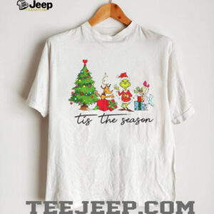 Max Grinch Cindy Lou Who Santa hat Tis The Season Merry Christmas shirt