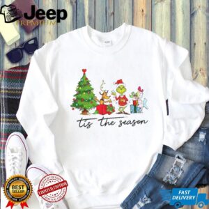 Max Grinch Cindy Lou Who Santa hat Tis The Season Merry Christmas shirt