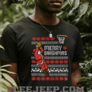 Merry Swishmas Basketball Ugly Christmas Xmas Men Boys Kids T Shirt