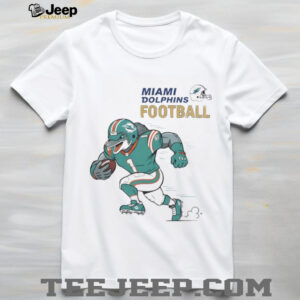 Miami Dolphins Football Aqua Rush mascot shirt