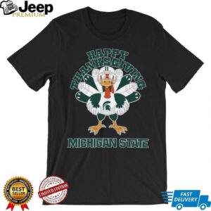 Michigan State Spartans Happy Thanksgiving Turkey TShirt