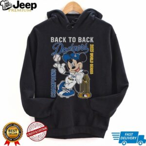 Mickey x Los Angeles Dodgers Back to Back 2025 World Series Champions MLB shirt