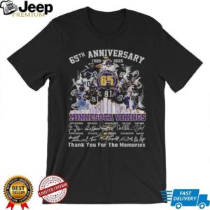 Minnesota Vikings 65th Anniversary 1960 2025 Skol thank you for the memories signatures shirt
