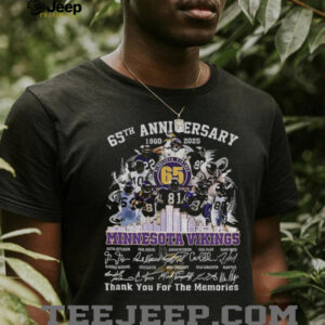 Minnesota Vikings 65th Anniversary 1960 2025 Skol thank you for the memories signatures shirt