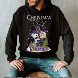 Minnesota Vikings Snoopy Begins With Christ And Friends Peanuts Christmas Shirt Minnesota Vikings Snoopy Begins With Christ And Friends Peanuts Christmas Shirt