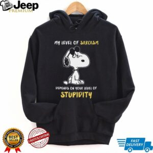 My Level of Sarcasm Depends on Your Level of Stupidity T Shirt