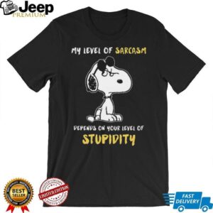 My Level of Sarcasm Depends on Your Level of Stupidity T Shirt
