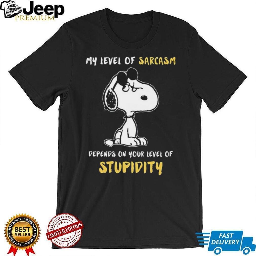 My Level of Sarcasm Depends on Your Level of Stupidity T Shirt My Level of Sarcasm Depends on Your Level of Stupidity T Shirt