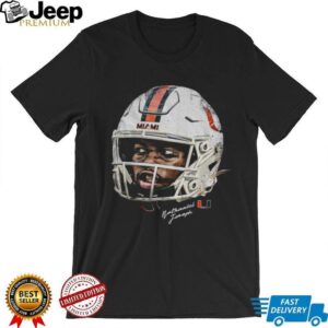 Nathaniel Joseph helmet face Miami Hurricanes NFL Football 2025 signature shirt