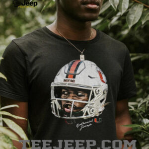 Nathaniel Joseph helmet face Miami Hurricanes NFL Football 2025 signature shirt