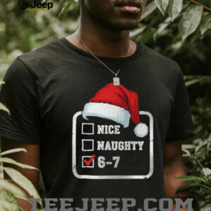 Naughty or Nice 67 Meme Shirt Funny Christmas Santa Tee