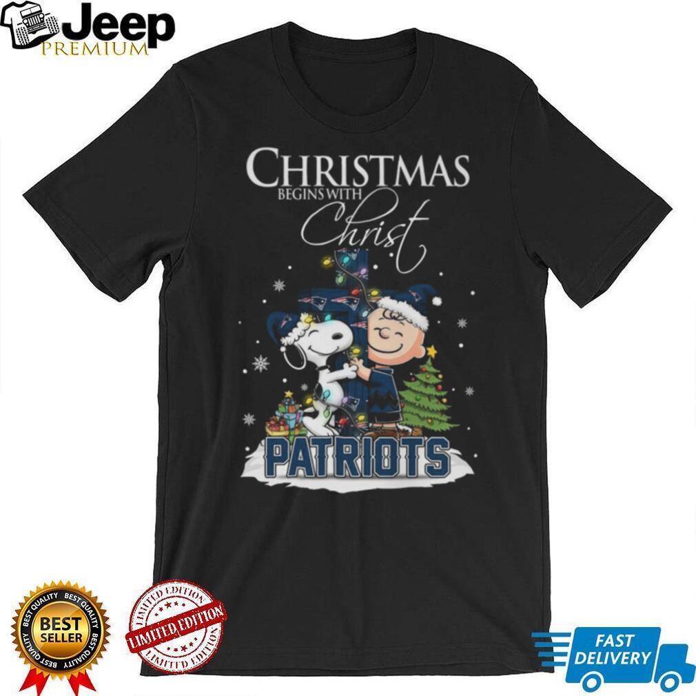New England Patriots Snoopy Begins With Christ And Friends Peanuts Christmas Shirt New England Patriots Snoopy Begins With Christ And Friends Peanuts Christmas Shirt