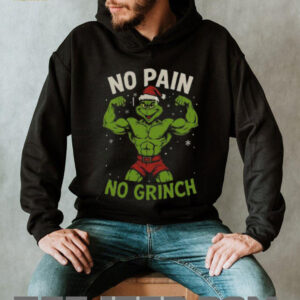 No Pain No Grinch Shirt Funny Christmas Workout Tee