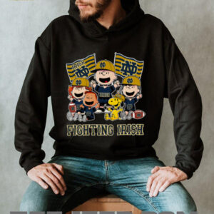 Notre Dame Fighting Irish Shop Snoopy Charlie Brown And Friends Irish Flags T Shirt