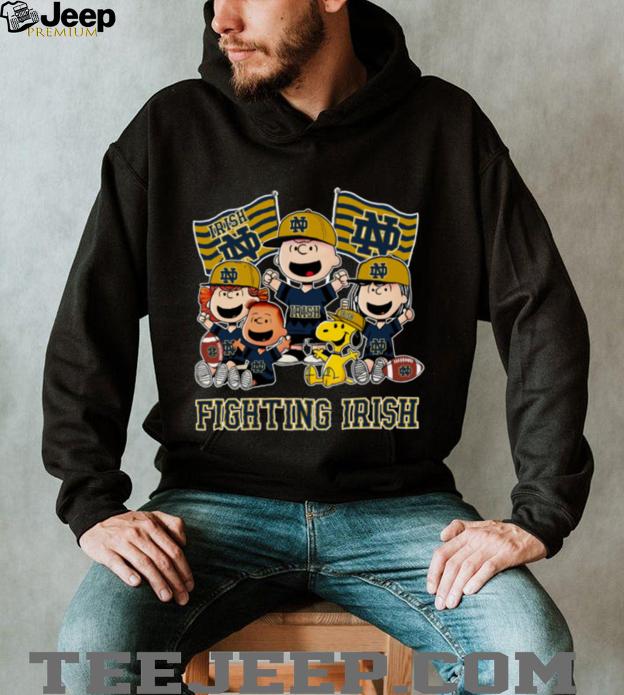 Notre Dame Fighting Irish Shop Snoopy Charlie Brown And Friends Irish Flags T Shirt Notre Dame Fighting Irish Shop Snoopy Charlie Brown And Friends Irish Flags T Shirt