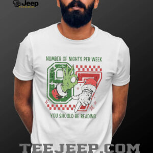 Number Of Nights Per Week You Should Be Reading 6 7 T Shirt