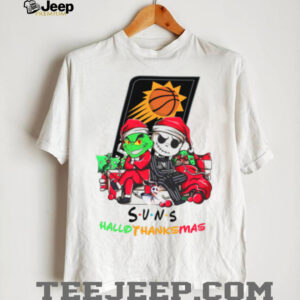 Official Baby Grinch And Jack Skellington Phoenix Suns Logo Hallothanksmas 2024 T Shirt