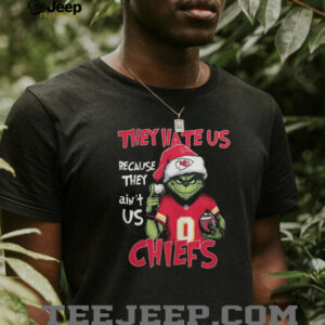 Official The Grinch X NFL They Hate Us Because They Ain't Us Kansas City Chiefs Christmas Shirt