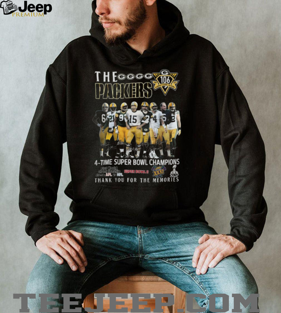 Officially Licensed Green Bay Packers 4X Super Bowl Commemorative T Shirt Officially Licensed Green Bay Packers 4X Super Bowl Commemorative T Shirt
