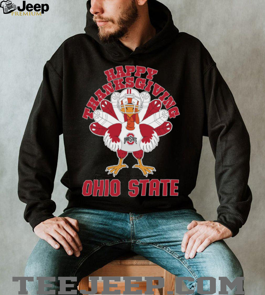 Ohio State Buckeyes Turkey Helmet Happy Thanksgiving Shirt Ohio State Buckeyes Turkey Helmet Happy Thanksgiving Shirt