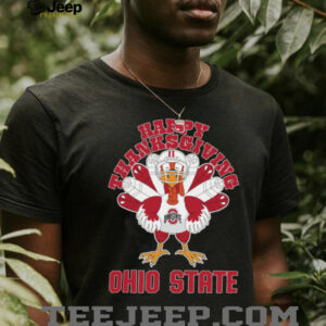 Ohio State Buckeyes Turkey Helmet Happy Thanksgiving Shirt