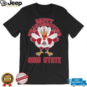 Ohio State Buckeyes Turkey Helmet Happy Thanksgiving Shirt