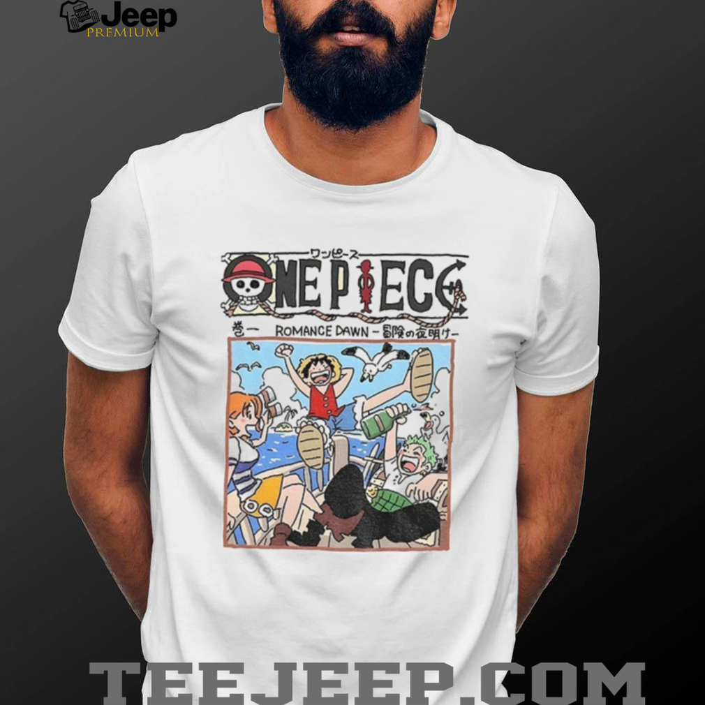 One Piece Monkey D. Luffy Romance Dawn cartoon Japanese shirt One Piece Monkey D. Luffy Romance Dawn cartoon Japanese shirt