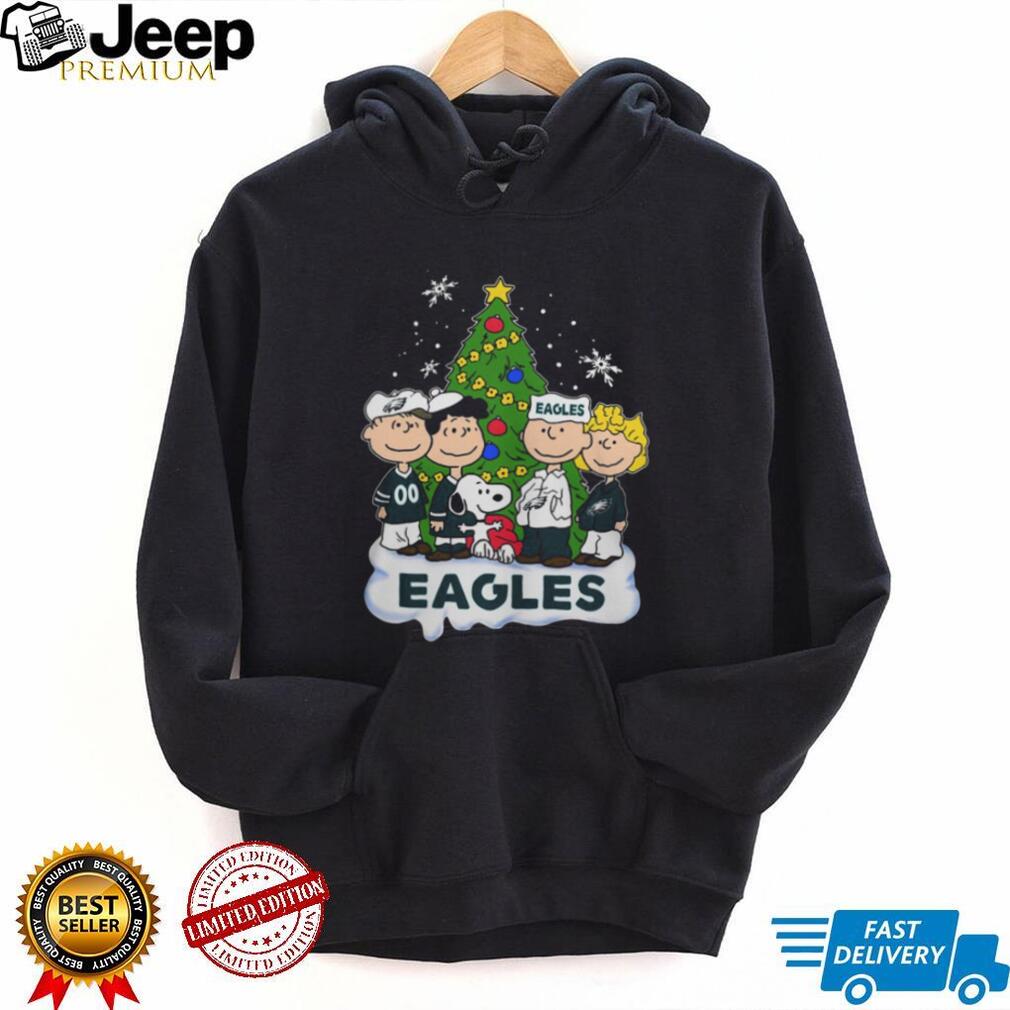 Original Peanuts Characters X Philadelphia Eagles Christmas T Shirt Original Peanuts Characters X Philadelphia Eagles Christmas T Shirt