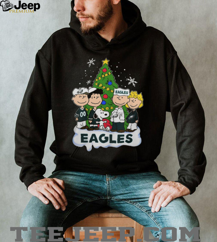 Original Peanuts Characters X Philadelphia Eagles Christmas T Shirt Original Peanuts Characters X Philadelphia Eagles Christmas T Shirt