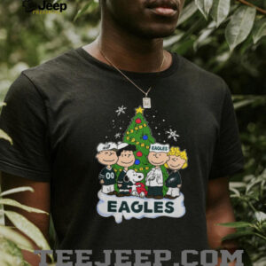 Original Peanuts Characters X Philadelphia Eagles Christmas T Shirt