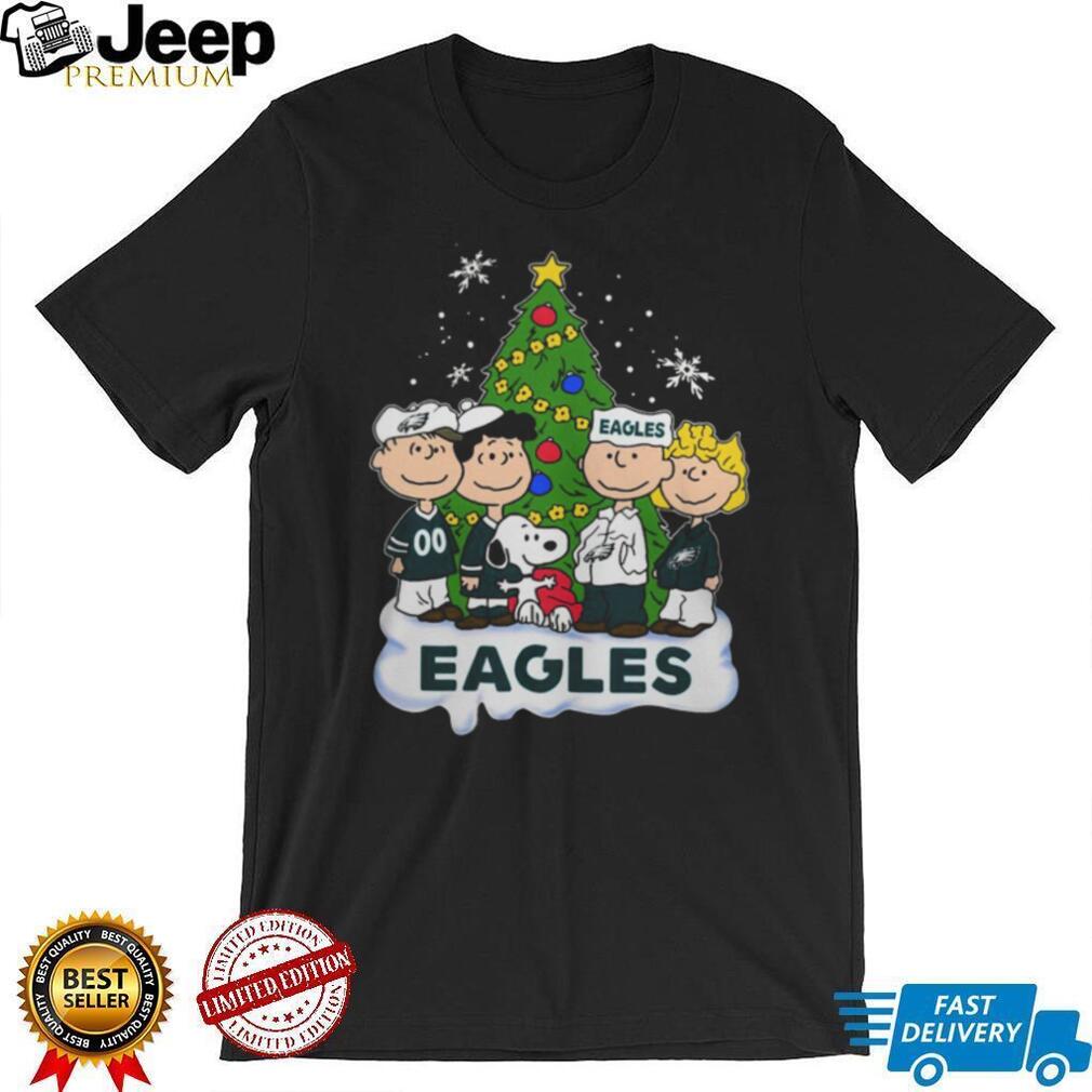 Original Peanuts Characters X Philadelphia Eagles Christmas T Shirt Original Peanuts Characters X Philadelphia Eagles Christmas T Shirt