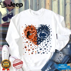 Orioles and Nittany Lions Split Heart T Shirt