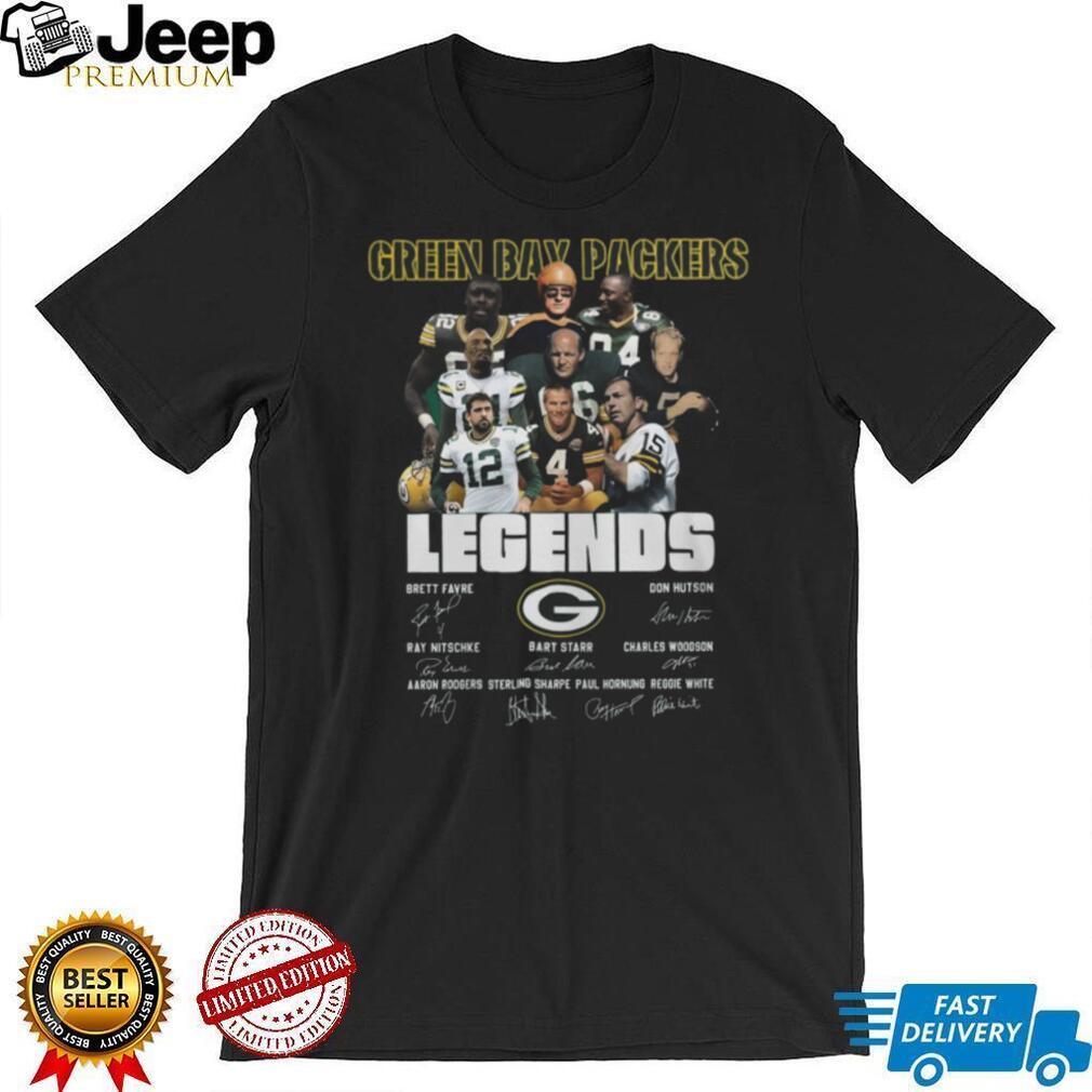 Packers All Time Greats Green Bay Legends Signatures Brett Favre Bart Starr T Shirt Packers All Time Greats Green Bay Legends Signatures Brett Favre Bart Starr T Shirt