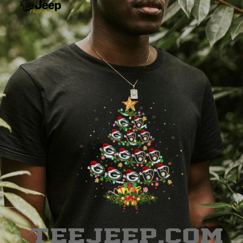 Packers and Dodgers Christmas Tree shirt Packers and Dodgers Christmas Tree shirt