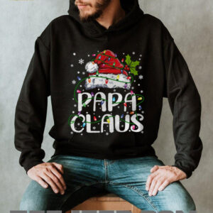 Papa Claus Christmas Lights Pajama Family Matching T Shirt