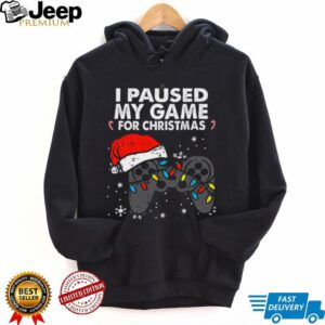 Paused My Game Christmas Gamer T Shirt