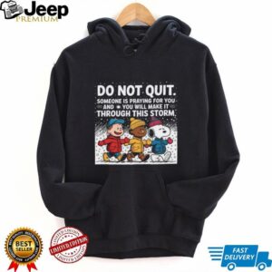 Peanuts Do Not Quit Inspirational T Shirt