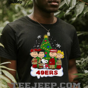 Peanuts San Francisco 49ers Christmas tree shirt