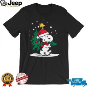Peanuts Snoopy & Woodstock Christmas Tree T Shirt