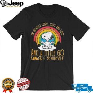 Peanuts Snoopy Yoga Peace & Love T Shirt