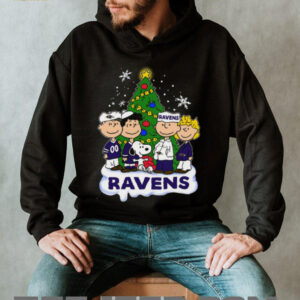 Peanuts Snoopy and Friends Baltimore Ravens Christmas Shirts