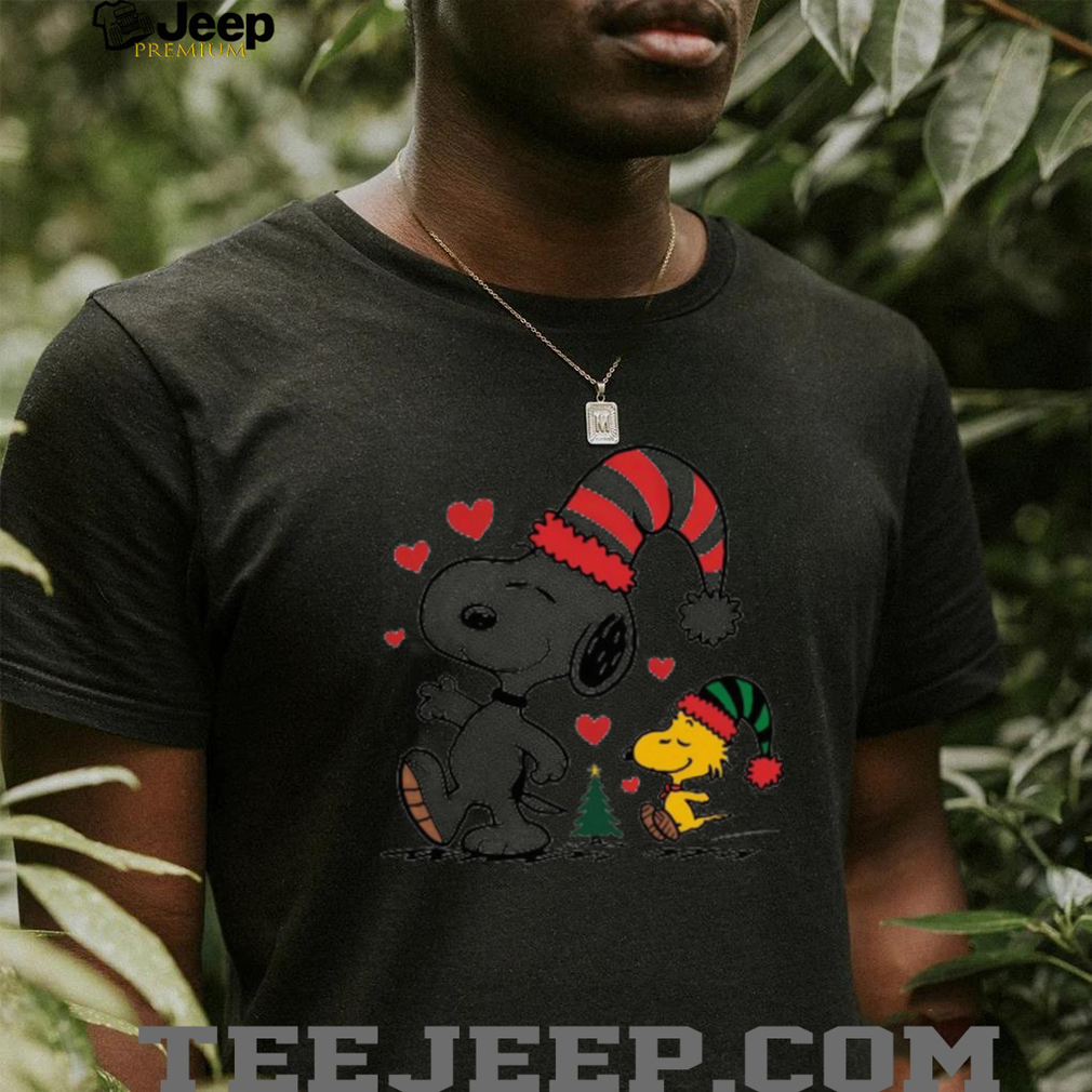 Peanuts Snoopy and Woodstock Holiday Christmas Tree T Shirt Peanuts Snoopy and Woodstock Holiday Christmas Tree T Shirt