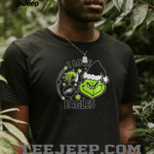 Philadelphia Eagles Santa Grinch Christmas Love Shirt