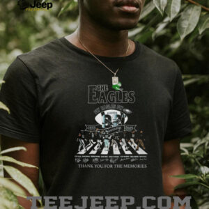 Philadelphia Eagles The Eagles Fly Eagles Fly 92nd Anniversary Players Abbey Road Signatures Thank You T shirt